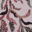 1 Yard Embroidered Lace Fabric Beaded & Sequined with Rich Design, 50/52" Wide