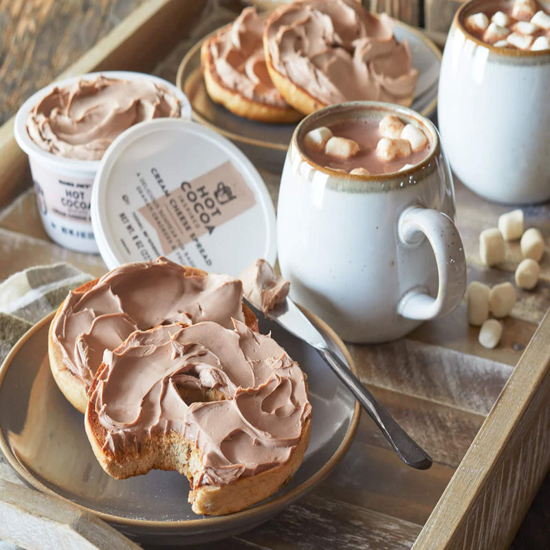 Hot Cocoa Inspired Cream Cheese Spread Chocolate Flavored Sweet Cream Cheese for Bagels and Desserts