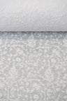 1 Yard White Dense Flower Embroidered Linen Elegant Craft Fabric 54" Width