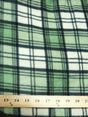 Printed Fleece Fabric Tartan Plaid Green/Beige Sold by the Yard