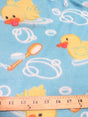 Playful Ducks Blue Fleece Fabric