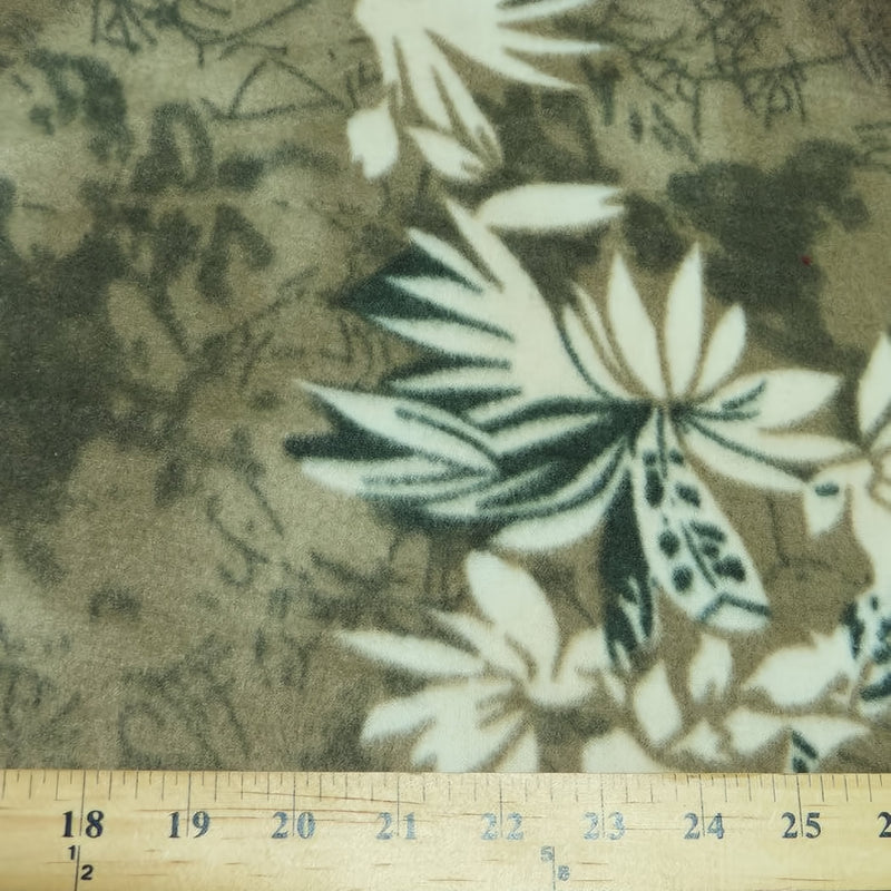 Oriental Vintage Floral Fleece Fabric