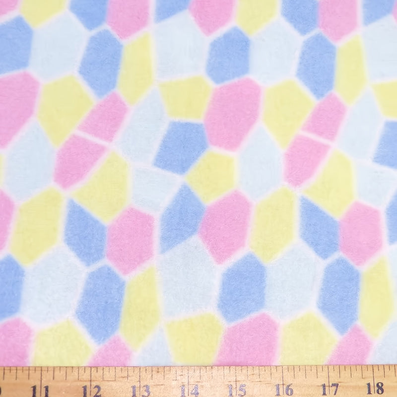 Baby Multi Colored Diamonds Fleece Fabric