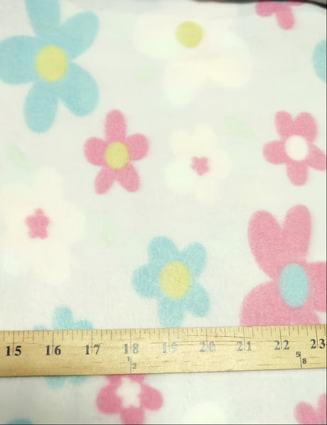 Multi Sunflowers Light Fleece Fabric
