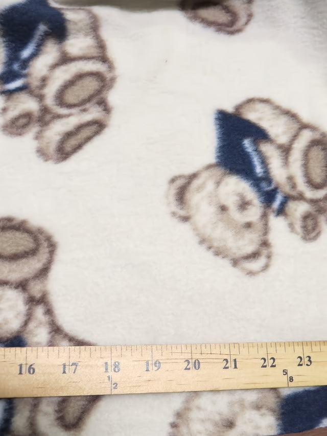 Confused Teddy Bears Printed Fleece Fabric
