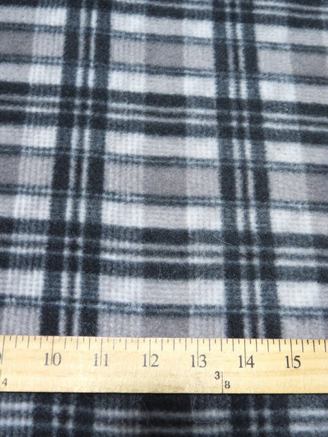 Vintage Tartan Plaid Fleece Printed Fabric