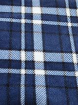 Aquamarine Tartan Plaid Fleece Printed Fabric
