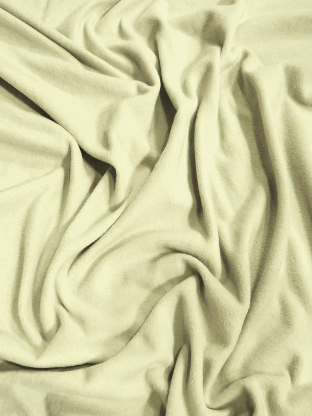Solid Polar Fleece Fabric Ivory