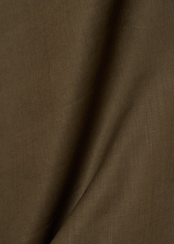 1 Yard Earth Tone Pure Linen Fabric Stone Washed Midweight 54 Inches Wide