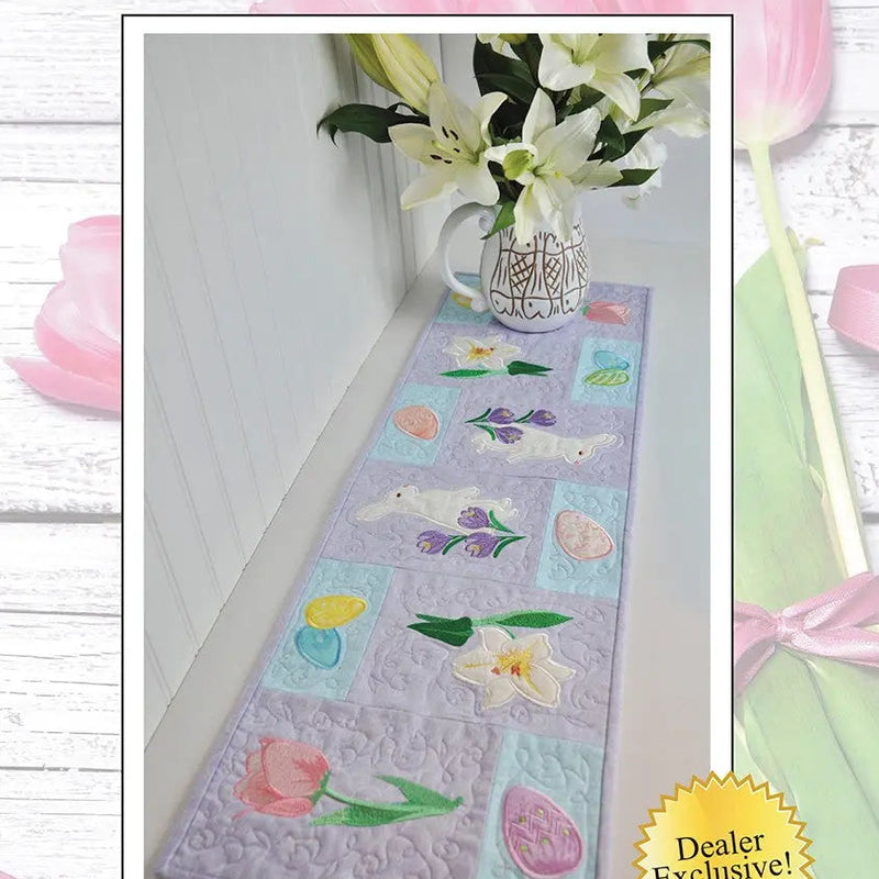 Easter Garden Table Runner Embroidery Pattern