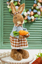 19" Brown Gingham Easter Bunny