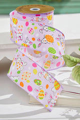 2.5" x 10 Yards Purple Bunny Eggs Ribbon