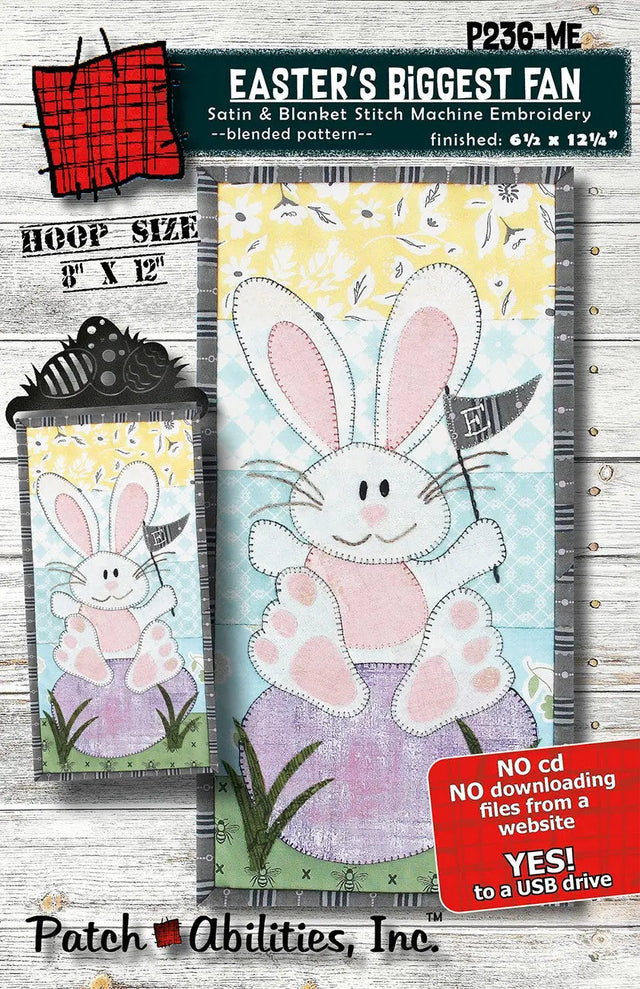 Machine Embroidery Applique Easter Wall Hanging Pattern