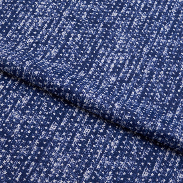 Antique Denim Stars Nylon Spandex Fabric - Multicolor Stars Print, 55/56" Width (1 Yard)