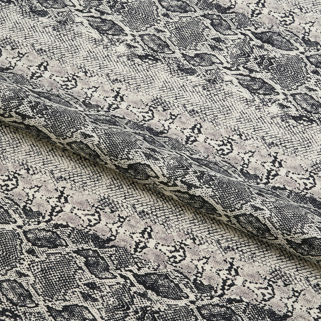 Printed Spandex Fabric Antique Snake Skin Multicolor