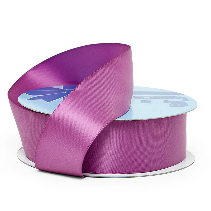Soft Satin Ribbon for Wedding Bouquet Tying 1 1/2 '' X 50 yd Double Faced 1 / roll Dark Orchid