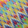 Electric Ikat Polyester Spandex Fabric - Chevron Print, Blue, Multicolor Options, 58/60" Width (1 Yard)