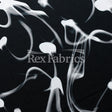Electric Ink Reaction Polyester Spandex Fabric - Black/White Or Royal/White, Neon Jellyfish Print, 58/60" Width (1 Yard)