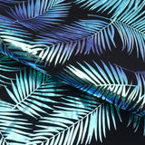 Foil Printed Spandex Palm Leaf