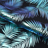Electric Palm Foil Printed Nylon Spandex Fabric - Iridescent Palm Leaf Foil Print, 56" Width (1 Yard)