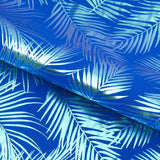 Foil Printed Spandex Palm Leaf