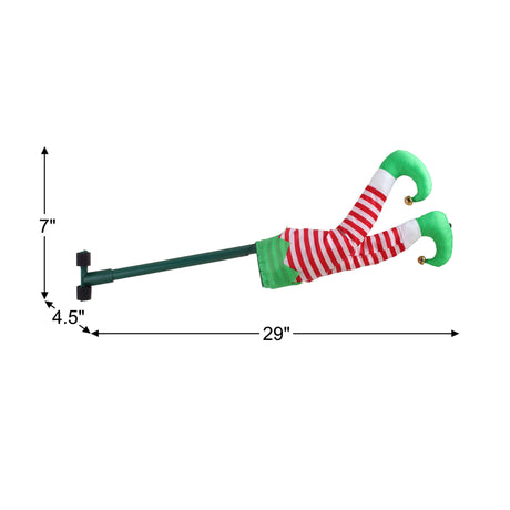 16" Mr. Christmas Elf Kickers - Green Boots