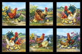 Fabric Panel Joyful Countryside Black Elizabeth's Studio