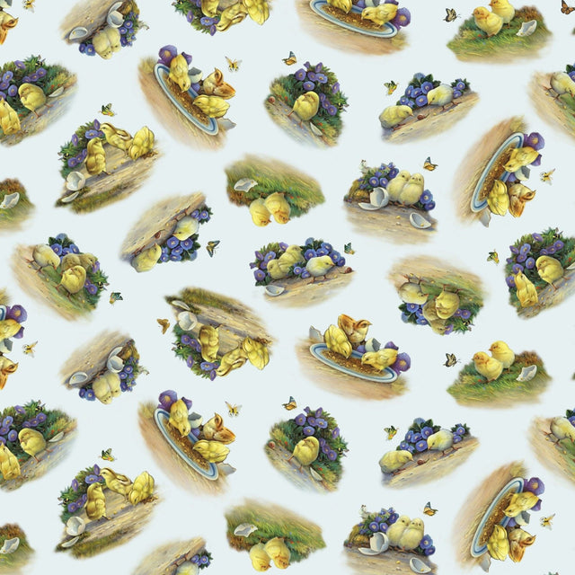 Fabric Panel Joyful Countryside Black Elizabeth's Studio