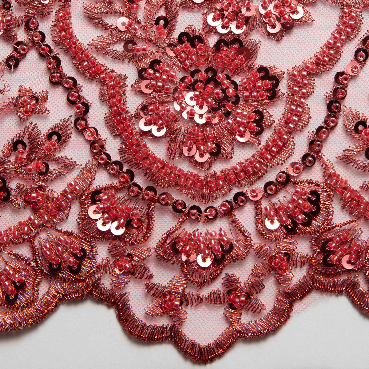 1 Yard 50/52" Wide Polyester for Wedding & Evening Gowns Embroidered Beaded Sequined Lace Fabric