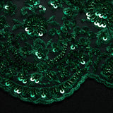1 Yard Dazzling Embroidered Beaded Sequined Lace Fabric with Intricate Pattern 50/52" Wide