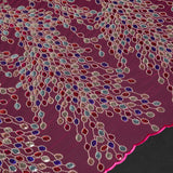 1 Yard Dazzling Polyester Embroidered Beaded Sequined Lace Fabric 50/52" Wide