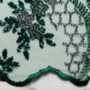 1 Yard Embroidered Beaded Lace Fabric with Sequins and Floral Pattern, 50/52" Wide, 100% Polyester