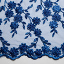 1 Yard 50/52" Wide 100% Polyester Embroidered Beaded & Sequined Lace Fabric