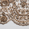 1 Yard Dazzling Embroidered Beaded Sequined Lace Fabric with Intricate Pattern 50/52" Wide