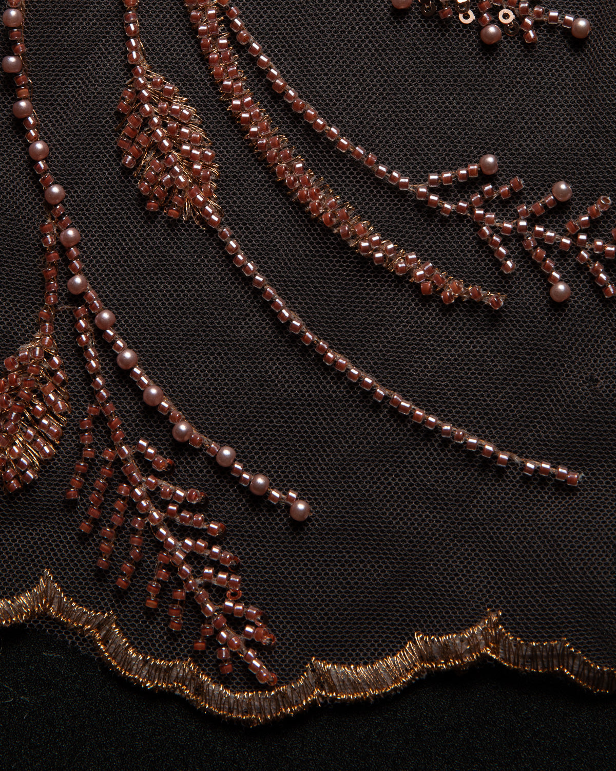 1 Yard Floral Embroidered Beaded & Sequined Lace Fabric 50/52" Wide Polyester for Wedding & Evening Gowns