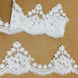 Embroidered Floral Lace Trim 4.5"