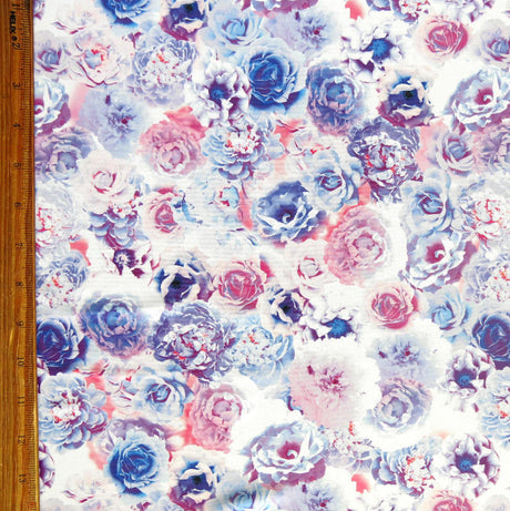 Swim Knit Nylon Spandex Emerson Roses Floral Print