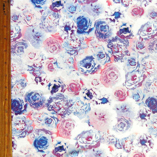 Swim Knit Nylon Spandex Emerson Roses Floral Print