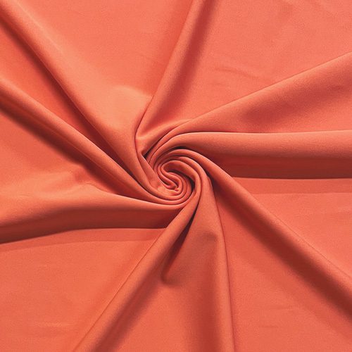 Repreve Recycled Polyester Spandex Knit Fabric - Persimmon - 4-Way Stretch