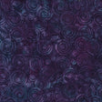 Cotton Batik Fabric Purple Eggplant Circle in Circle 44/45