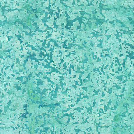 Cotton Batik Fabric Essence Grunge Texture Multi Teal Aqua 44/45 Inch