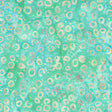 Cotton Batik Fabric Teal Round and Round 44/45"