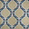 Embroidered Cotton Drapery Fabric Estelle Regal Crewel