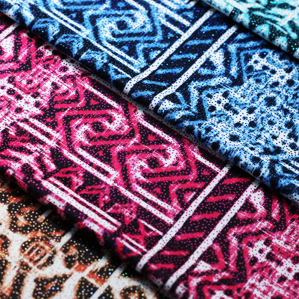 Ethnic Kat Polyester Spandex Fabric - Assorted Colors, African Tribal Print, 58/60" Width (1 Yard)