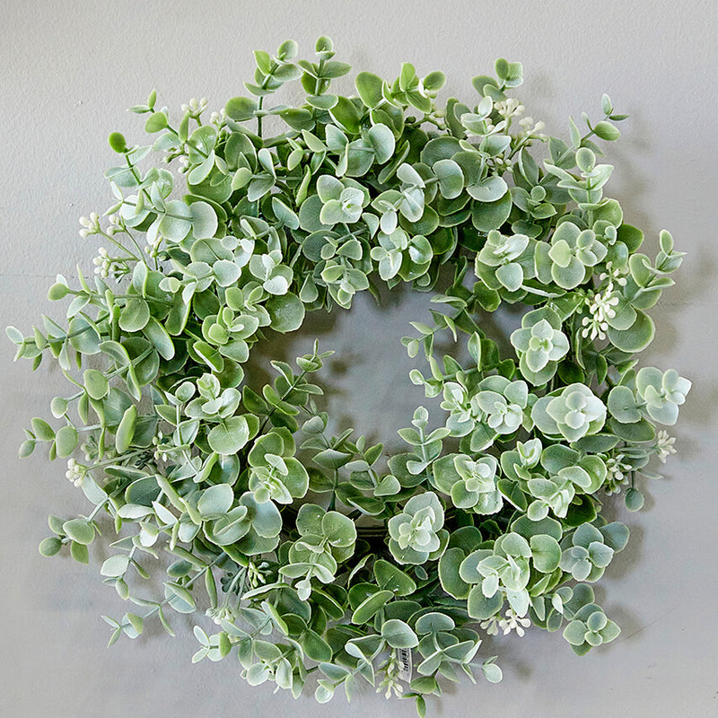 14" Eucalyptus Mixed Candle Ring