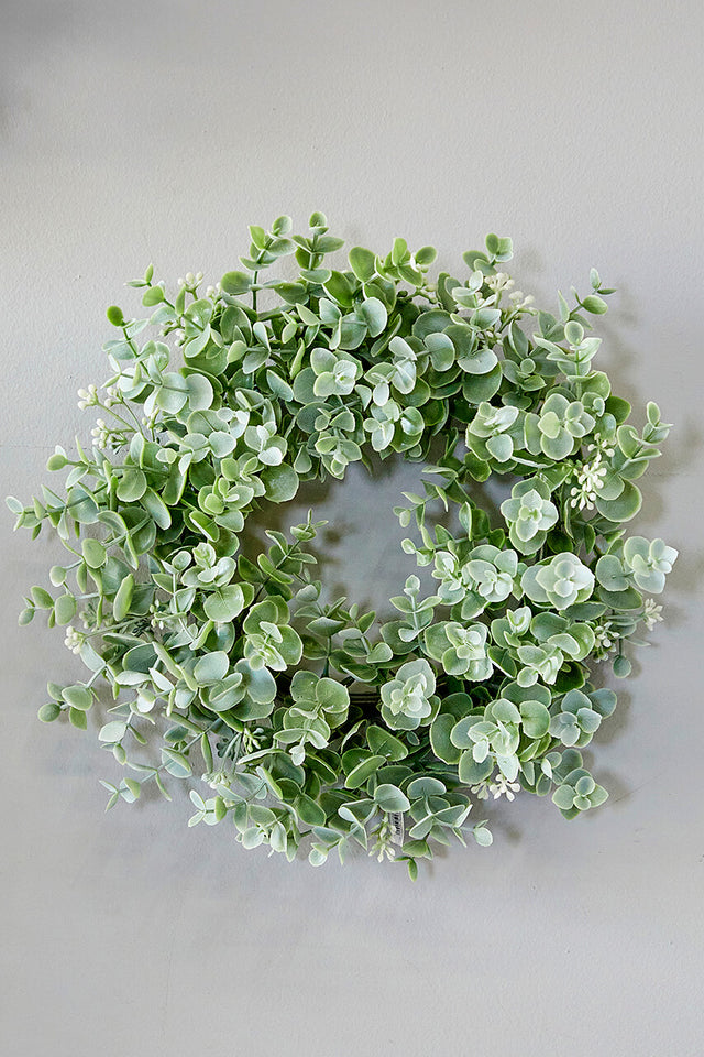 14" Eucalyptus Mixed Candle Ring