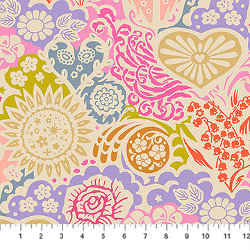 Cotton Wideback Fabric Euphoria Bouquet Backing No. 3 108"