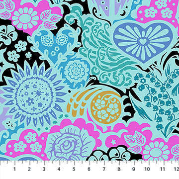 Cotton Wideback Fabric Euphoria Sea Backing No. 3