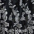 Eve Embroidered Mesh Fabric - Nude/White, Nude/Lavender, Nude/Aqua, Navy/Light Blue, Black/White, Black/Red, Black/Navy, 48/50" Width, 200 Gsm (1 Yard)