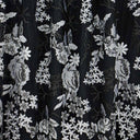 Eve Embroidered Mesh Fabric - Nude/White, Nude/Lavender, Nude/Aqua, Navy/Light Blue, Black/White, Black/Red, Black/Navy, 48/50" Width, 200 Gsm (1 Yard)